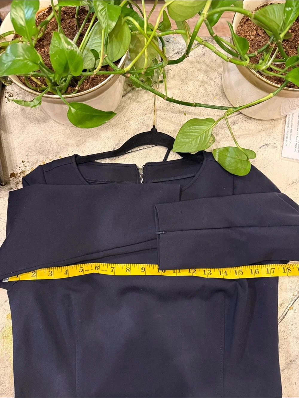 Spanx Navy Sheath Dress - Women's Tailored Dress size medium - Picture 3 of 6